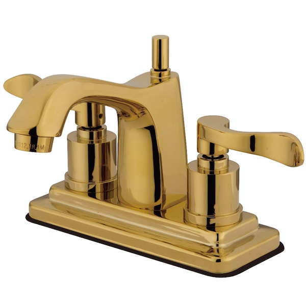 Kingston Brass KS8642DFL 4" Centerset Bathroom Faucet, Polished Brass KS8642DFL - main